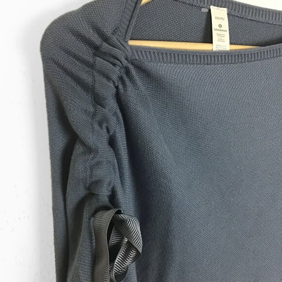 Lululemon Forward Flow Heather Blue Charcoal Poncho - Picture 8 of 12